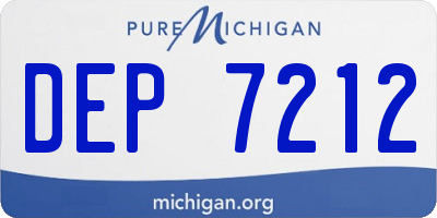 MI license plate DEP7212