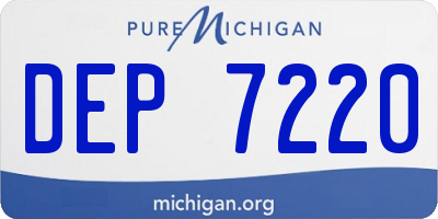 MI license plate DEP7220