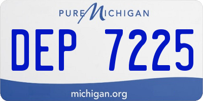 MI license plate DEP7225