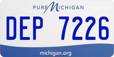 MI license plate DEP7226