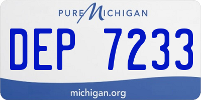 MI license plate DEP7233