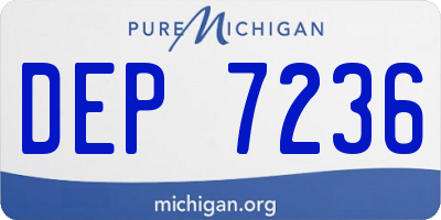 MI license plate DEP7236