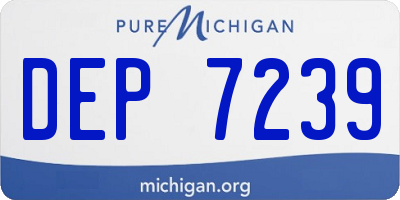 MI license plate DEP7239
