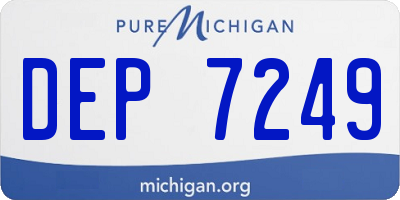 MI license plate DEP7249