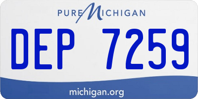 MI license plate DEP7259