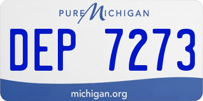 MI license plate DEP7273