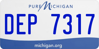 MI license plate DEP7317