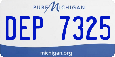 MI license plate DEP7325
