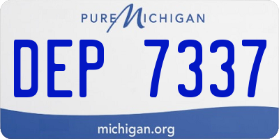 MI license plate DEP7337