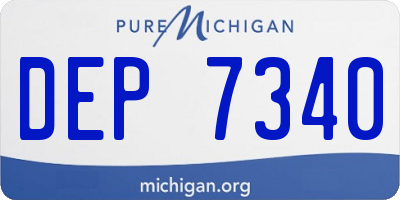 MI license plate DEP7340