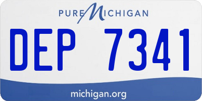 MI license plate DEP7341