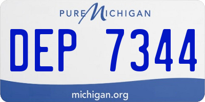 MI license plate DEP7344