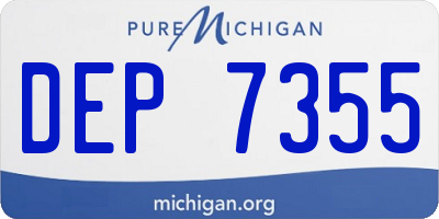 MI license plate DEP7355