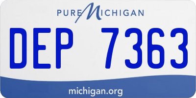 MI license plate DEP7363