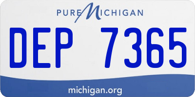 MI license plate DEP7365