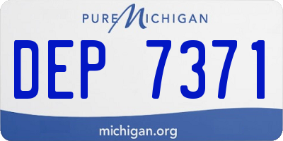 MI license plate DEP7371