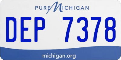 MI license plate DEP7378