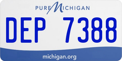 MI license plate DEP7388