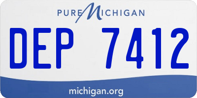MI license plate DEP7412