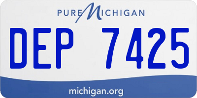 MI license plate DEP7425