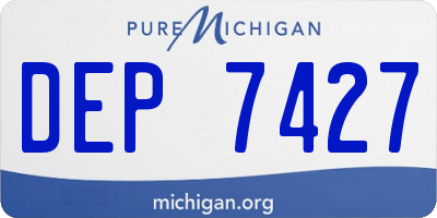 MI license plate DEP7427