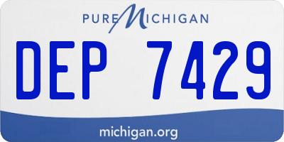 MI license plate DEP7429
