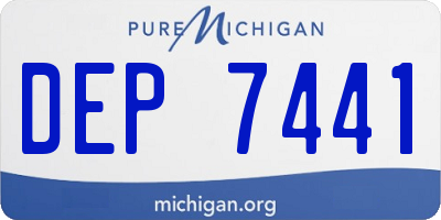 MI license plate DEP7441