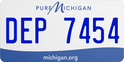 MI license plate DEP7454
