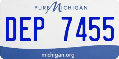 MI license plate DEP7455