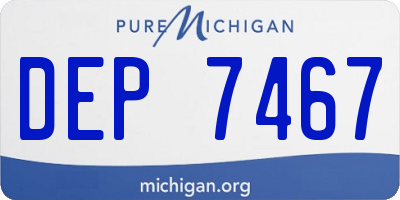 MI license plate DEP7467