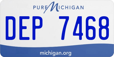 MI license plate DEP7468