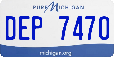 MI license plate DEP7470