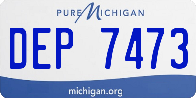 MI license plate DEP7473