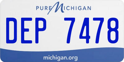 MI license plate DEP7478