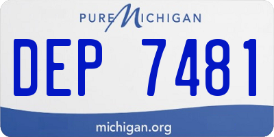 MI license plate DEP7481