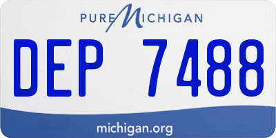 MI license plate DEP7488