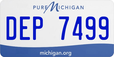 MI license plate DEP7499