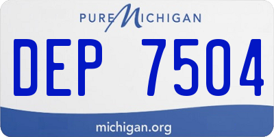 MI license plate DEP7504