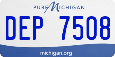 MI license plate DEP7508