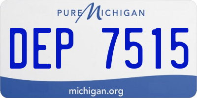 MI license plate DEP7515