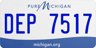 MI license plate DEP7517