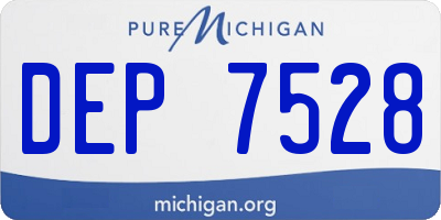MI license plate DEP7528