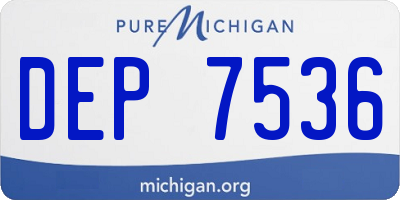 MI license plate DEP7536