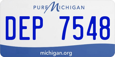 MI license plate DEP7548