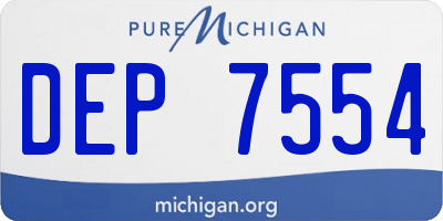 MI license plate DEP7554