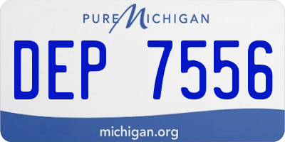 MI license plate DEP7556