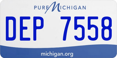 MI license plate DEP7558