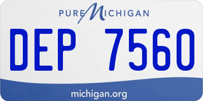 MI license plate DEP7560