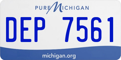 MI license plate DEP7561