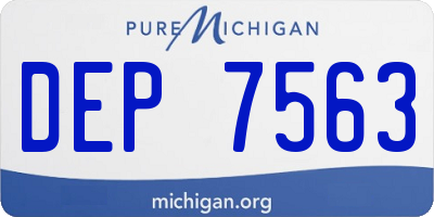 MI license plate DEP7563